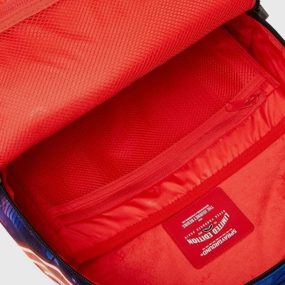 Sprayground Red and Blue Graphic Backpack - Picture 4 of 4